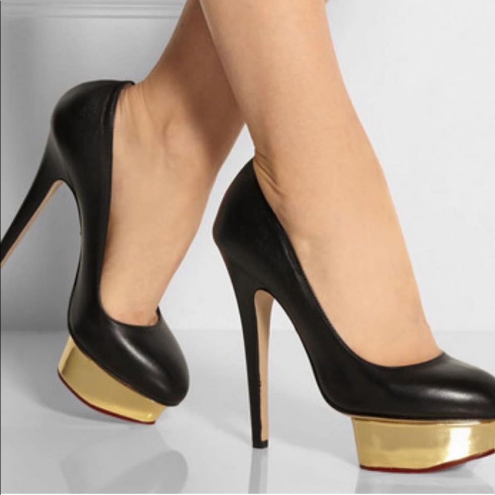 Charlotte Olympia Dolly Leather Platform Pumps
